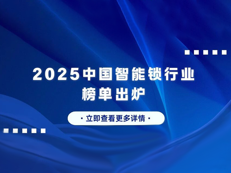 2025中國智能鎖行業(yè)榜單出爐！領(lǐng)軍品牌、爆款產(chǎn)品全匯總，選品不踩坑